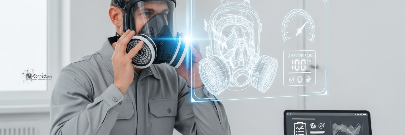 Compliance-Dokumente zur PSA Atemschutz mit Maske und Sicherheits-Symbolen